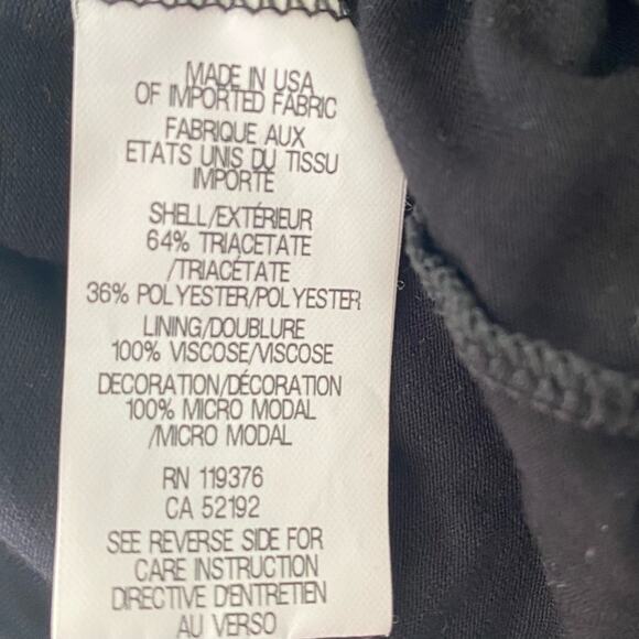 Helmut Lang Black Drapey Back Long Tunic Top size P Small - Picture 6 of 6